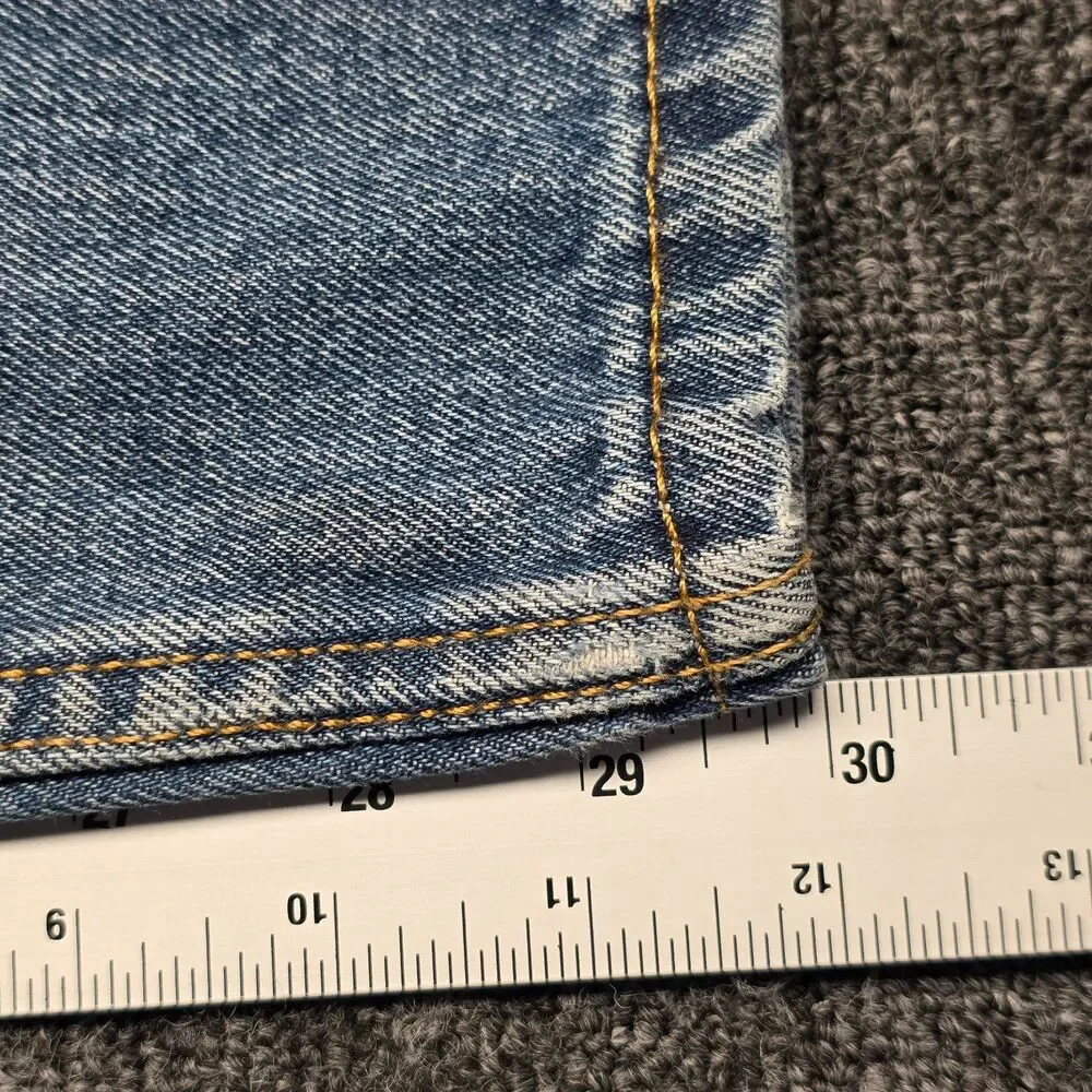 Levis 550 Jeans Mens 38x30 Relaxed Fit Tapered Leg Blue Denim Distressed Work